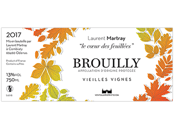 Laurent Martray Brouilly - Le Coeur des Feuillées Vieilles Vignes - Rouge - 2017