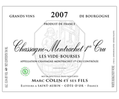 Domaine Marc Colin - Chassagne-Montrachet 1er cru - Vide Bourse - Blanc - 2007