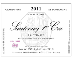 Domaine Marc Colin - Santenay 1er Cru - La Comme - Rouge - 2011