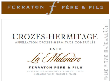 Maison Ferraton - Crozes-Hermitage - La Matinière - Blanc - 2012