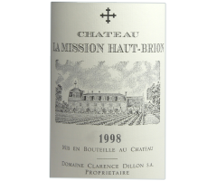 Château La Mission Haut-Brion - Pessac-Léognan - Rouge - 1998