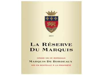 Marquis de Bordeaux - Bordeaux - La Réserve du Marquis - Rouge - 2015