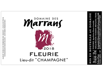 Domaine des Marrans - Fleurie - Lieu-dit Champagne - Rouge - 2018