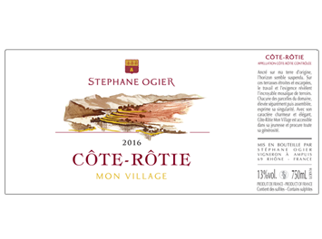 Domaine Stéphane Ogier - Côte-Rôtie - Mon Village - Rouge - 2016