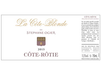 Domaine Stéphane Ogier - Côte-Rôtie - La Côte-Blonde - Rouge - 2015