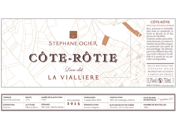 Domaine Stéphane Ogier - Côte Rôtie - La Viallière - Rouge - 2015