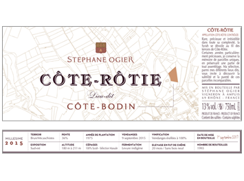 Domaine Stéphane Ogier - Côte Rôtie - Côte-Bodin - Rouge - 2015
