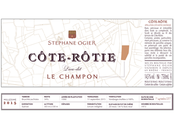 Domaine Stéphane Ogier - Côte Rôtie - Le Champon - Rouge - 2015