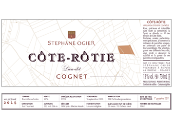 Domaine Stéphane Ogier - Côte Rôtie - Cognet - Rouge - 2015