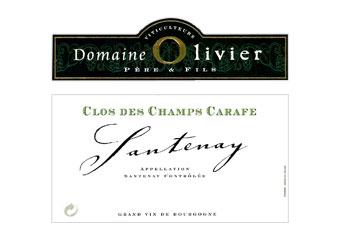 Domaine Olivier - Santenay - Clos des Champs Carafe Blanc 2008