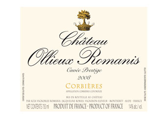 Château Ollieux-Romanis - Corbières - Cuvée Prestige Rouge 2008