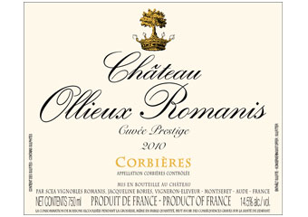 Château Ollieux-Romanis - Corbières - Cuvée Prestige Rouge 2010