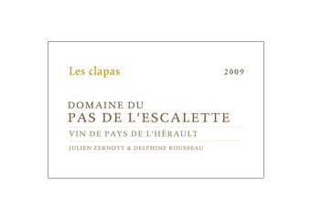 Domaine du Pas de l'Escalette - Vin de Pays de l'Hérault - Les Clapas Blanc 2009