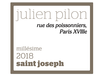 Domaine Julien Pilon - Saint-Joseph - Rue des Poissonniers, Paris XVIIIe - Rouge - 2018