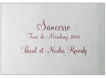Pascal et Nicolas Reverdy - Sancerre - Terre de Maimbray - Rouge - 2018
