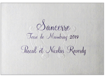 Pascal et Nicolas Reverdy - Sancerre - Terre de Maimbray - Blanc - 2019