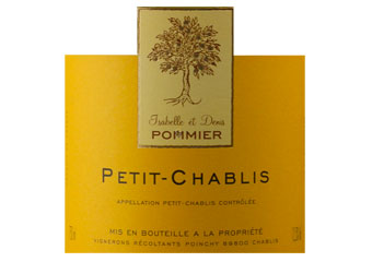 Domaine Isabelle et Denis Pommier - Petit Chablis - Blanc 2009
