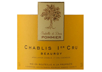 Domaine Isabelle et Denis Pommier - Chablis Premier Cru - Beauroy Blanc 2010