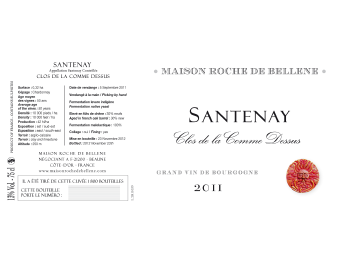 Maison Roche de Bellene - Santenay - Clos de la Comme Dessus - Blanc - 2011