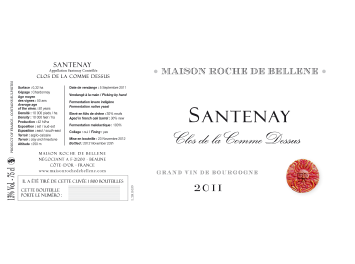 Maison Roche de Bellene - Santenay - Clos de la Comme Dessus - Blanc - 2011