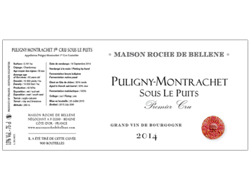 Maison Roche de Bellene - Puligny-Montrachet 1er cru - Sous Le Puits - Blanc - 2014