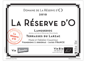 Domaine de la Réserve d'O - Languedoc Terrasses du Larzac - La Réserve d'O - Rouge 2010