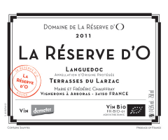 Domaine de la Réserve d'O - Languedoc Terrasses du Larzac - La Réserve d'O - Rouge - 2011