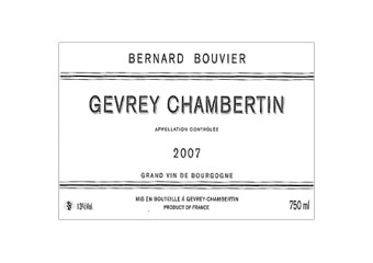 Domaine René Bouvier - Gevrey-Chambertin Rouge 2007