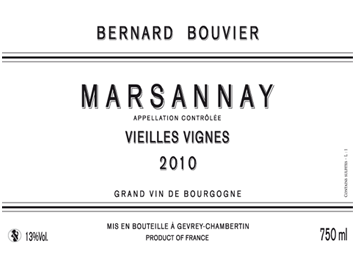 Domaine René Bouvier - Marsannay - Vieilles Vignes - Blanc 2010