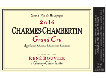 Domaine René Bouvier - Charmes-Chambertin Grand Cru - Rouge - 2016