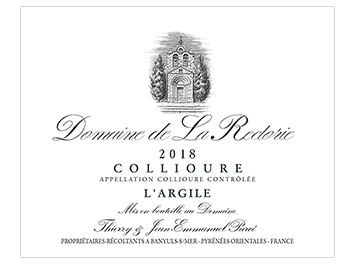 Domaine de La Rectorie - Collioure - L'Argile - Blanc - 2018