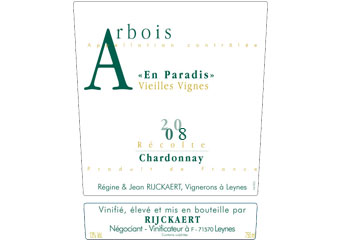 Rijckaert - Arbois - En Paradis Vieilles Vignes Blanc 2008