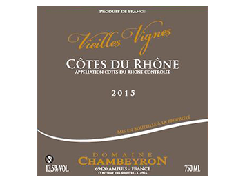 Domaine Chambeyron - Côtes du Rhône - Vieilles Vignes - Rouge - 2015