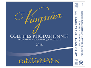 Domaine Chambeyron - IGP Collines Rhodaniennes - Viognier - Blanc - 2018
