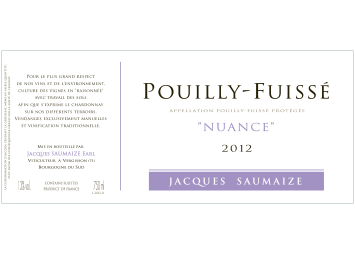 Domaine Saumaize - Pouilly-Fuissé - Nuance - Blanc - 2012