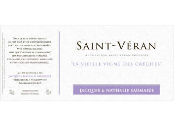 Domaine Saumaize - Saint Véran - La Vieille Vigne des Crèches - Blanc - 2012