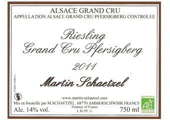 Domaine Schaetzel - Alsace Grand Cru - Riesling Pfersigberg Blanc 2011
