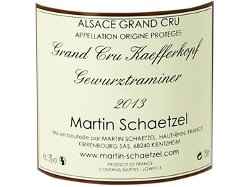 Domaine Schaetzel - Alsace grand cru - Gewurztraminer Kaefferkopf - Blanc - 2013