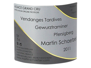 Domaine Schaetzel - Alsace grand cru - Gewurztraminer Pfersigberg VT - Blanc - 2011