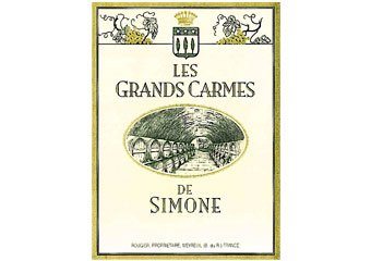 Château Simone - Vin de Pays des Bouches du Rhône - Les Grands Carmes Blanc 2009