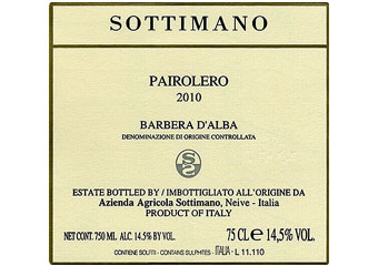 Sottimano - Barbera d'Alba - Pairolero Rouge 2010