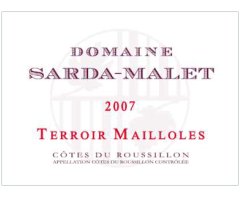 Domaine Sarda-Malet - Côtes du Roussillon - Terroir Mailloles - Rouge - 2007