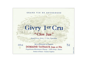 Domaine Tatraux Jean et Fils - Givry 1er Cru - Clos Jus Rouge 2009