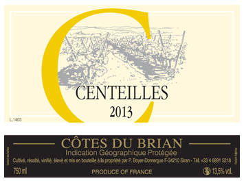 Clos Centeilles - IGP Côtes du Brian - Blanc - 2013