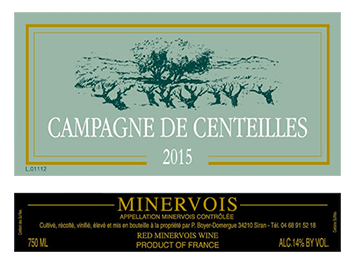 Clos Centeilles - Minervois - Campagne de Centeilles - Rouge - 2015