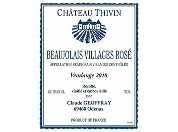 Château Thivin - Beaujolais Villages - Rosé - 2018