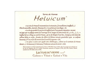 Les Vins de Vienne - Vin de Pays des Collines Rhodaniennes - Heluicum Rouge 2009