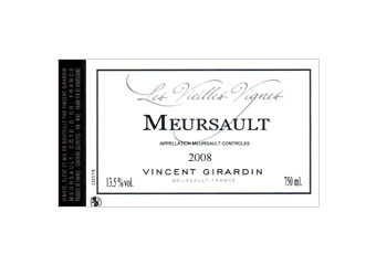 Vincent Girardin - Meursault - Vieilles Vignes Blanc 2008