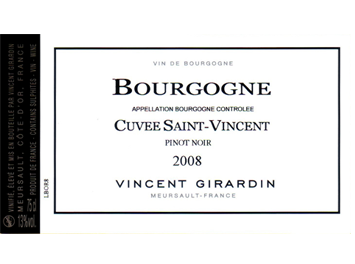 Vincent Girardin - Bourgogne Cuvée Saint-Vincent - Rouge 2008