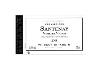 Vincent Girardin - Santenay Premier Cru - Vieilles Vignes Rouge 2008
